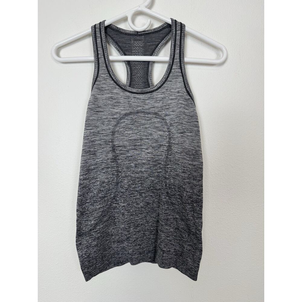Lululemon Gray Swiftly Tech Racerback Tank Top Size 4 Womens Ombre